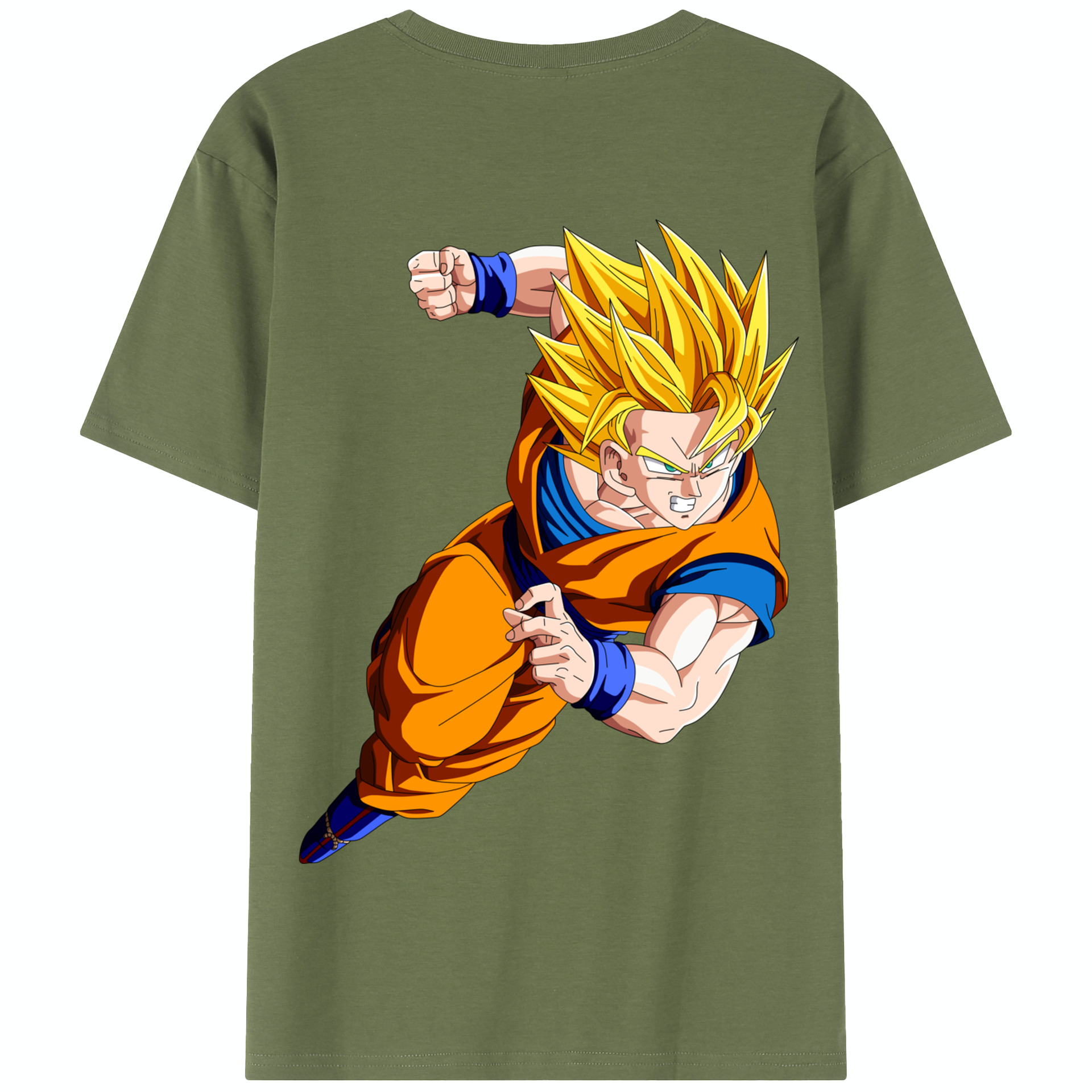 （画像用） ドラゴンボール 孫悟空（そん ごくう）Son Goku カカロット DRAGON BALL Kakarotto 綿100％半袖Tシャツ（背面プリント）